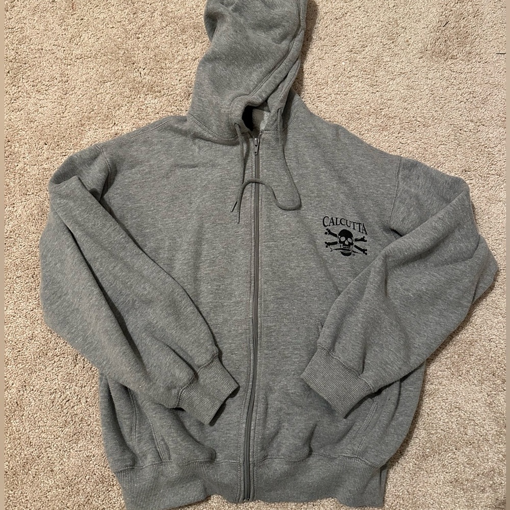 Calcutta Apparel Grey Zip Up Sweatshirt, Size M